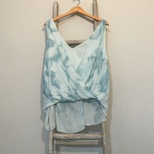 Free People high low, flowy, aqua top